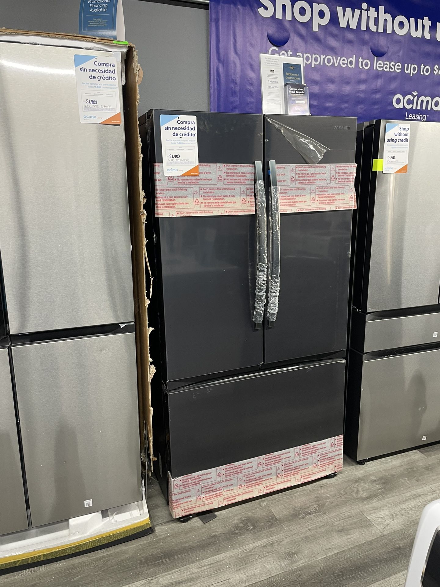 Samsung Matte Black French Door Refrigerator ‼️
