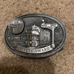 vintage santa fe railroad belt buckle