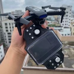 The drone aircraft has cameras