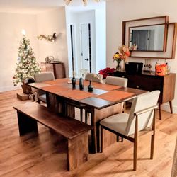 Isanti Dining Set – Ashley Furniture (Table, Bench & 4 Chairs, Retail $1,200)