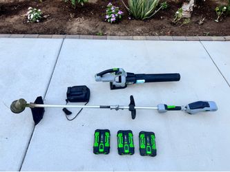 Ego trimmer and blower set