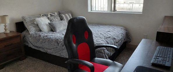 Complete Queen bed room plus desk and gaming chair mattress included