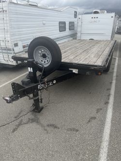 Deckover Trailer 16 Ft X 8 Ft Flatbed Heavy Duty Trailer Platform Reinforced Frame 10k Axles Toy Hauler Car Equipment Trailer