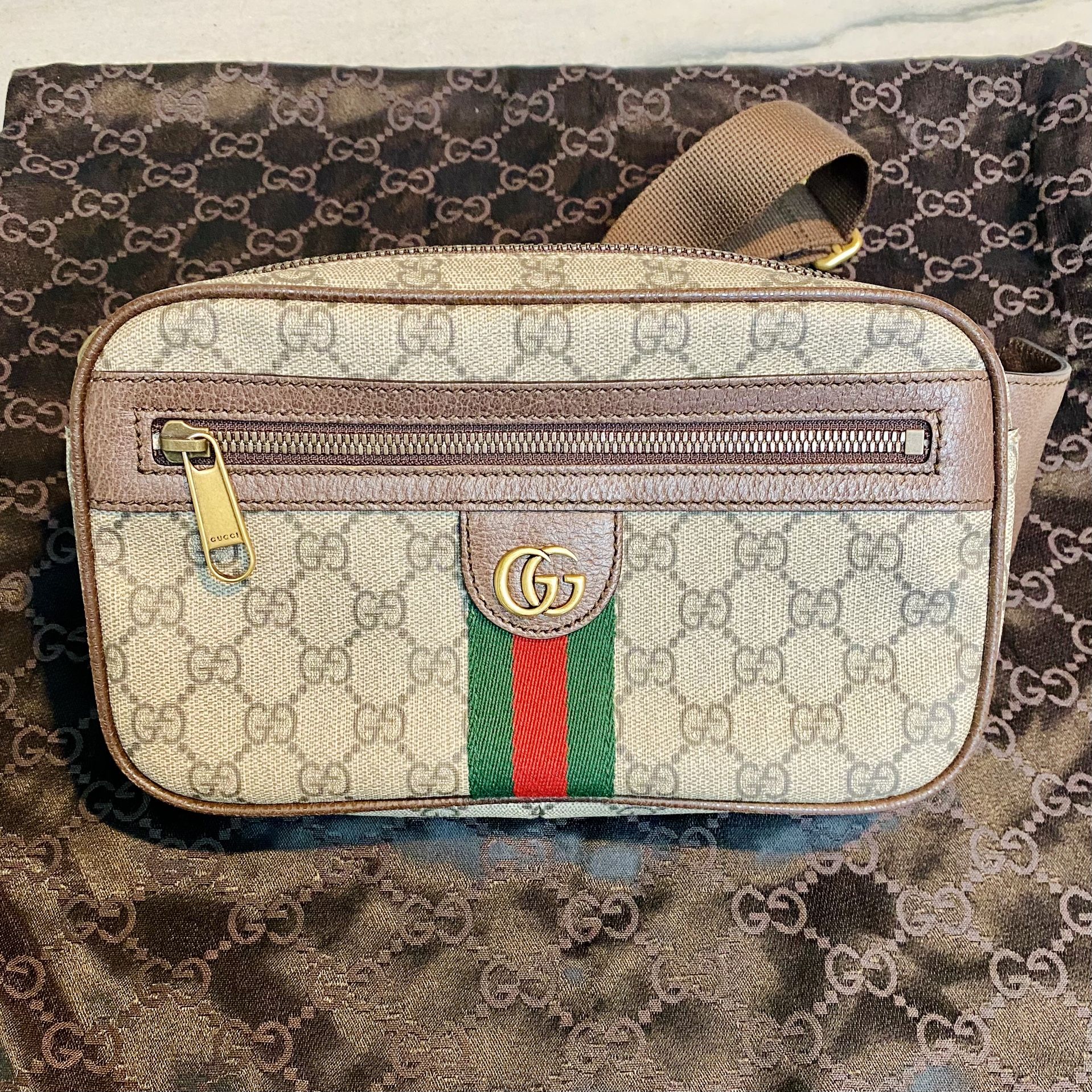 Gucci GG Supreme Canvas Ophidia Small Belt Bag - Made In Italy