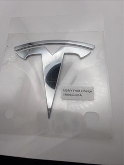 OEM Tesla Model 3 and Y Front hood T-Badge Emblem 1494949-00-A New