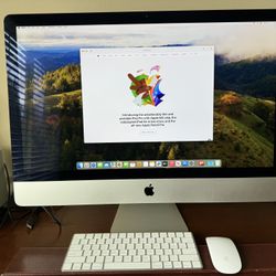iMac 27” 2017, 5K Retina, I5 3.5Ghz Quad Core, 16GB, 1.03TB SSD, Radeon 575 GPU, Sonoma, Magic Keyboard And Mouse