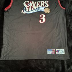 🔥🔥 AUTHENTIC NBA  ALLEN IVERSON 76ERS JERSEY MEN'S SIZE 52🔥🔥