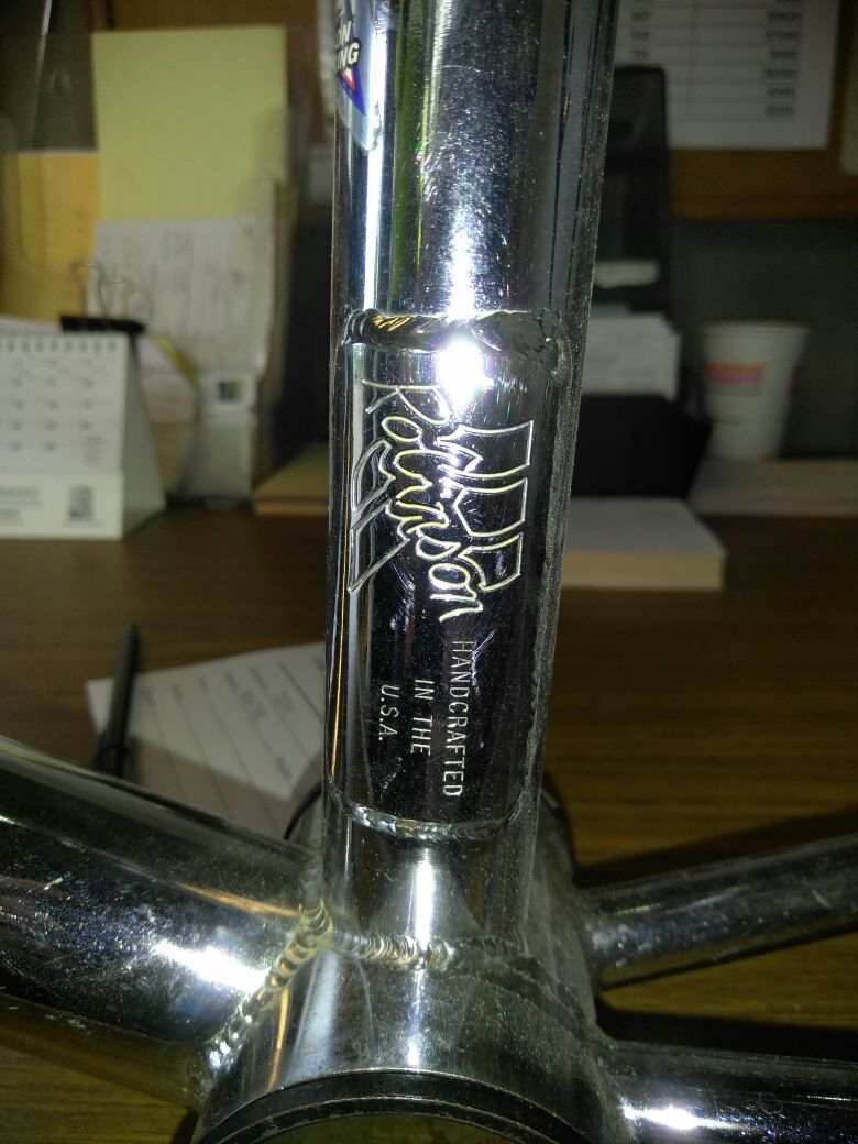 Robinson MX bike frame, prestine condition.