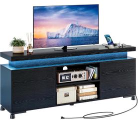 IRONCK TV Stands for TVs 65+ Inch with LED Lights