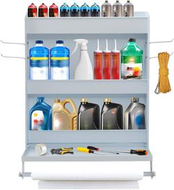 Yeeoy - Trailer Door Closet Organizer, Heavy Duty Workstation Storage Fold Down Work Table, Paper Towel Holders for Enclosed Race Trailer, Garage Stor