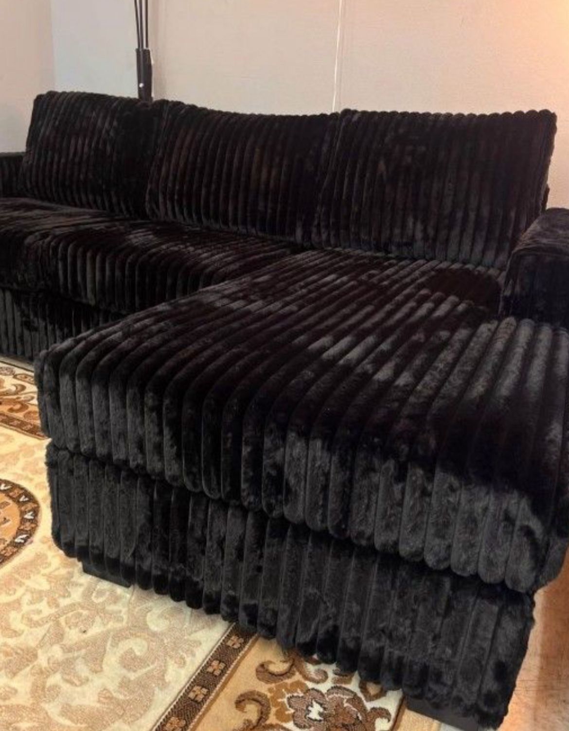 Corduroy sectional Sofa Couch (Brand New In The Box)