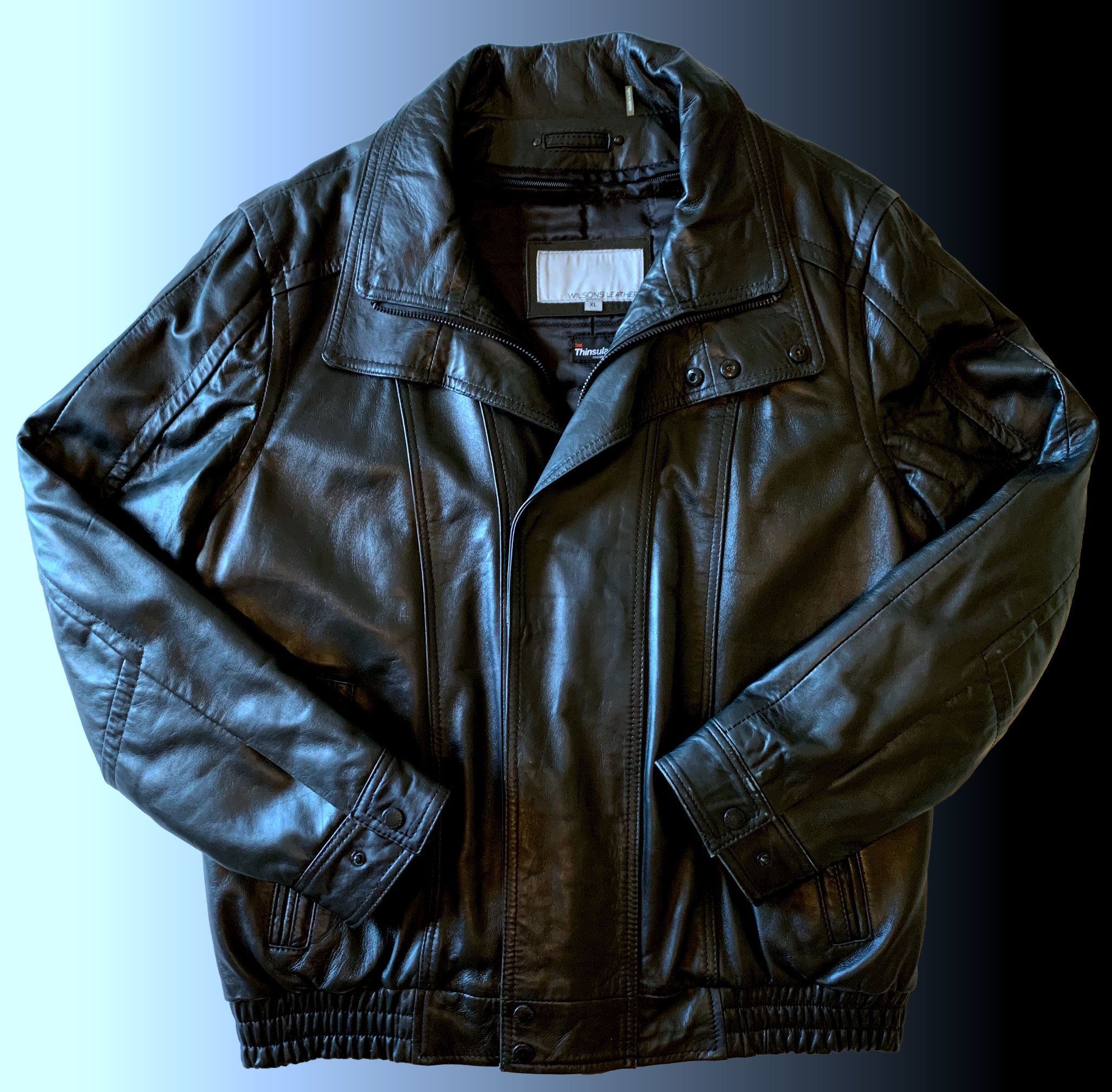 Wilson Leather 100% Leather Bomber Jacket