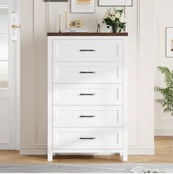 Jocoevol 5 drawer dresser for bedroom- Farmhouse