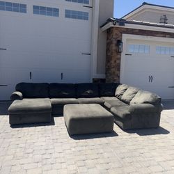 Three Piece Sectional & Ottoman 