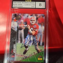 Zeier autographed Football Card (Georgia Bulldogs) 1995 Signature Rookies Draft #79 UCG 8
