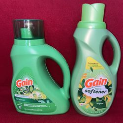 Gain laundry detergent and softer 