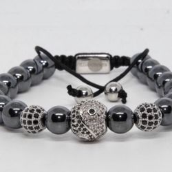 Natural Hematite Gemstone Bracelet