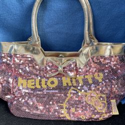 VINTAGE 1976/2010 PINK SEQUIN SANRIO HELLO KITTY PURSE BAG