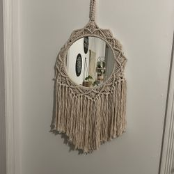 Boho Macrame Mirror For Sale
