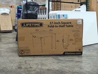 Lifetime 37-Inch Square Fold-In-Half Table Commercial, 280228