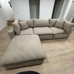 Brand New Beige Cloud Style Sofá