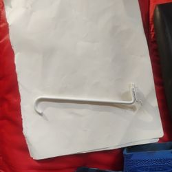 (10) - 5 inch White Slatwall/Peg Board Hooks