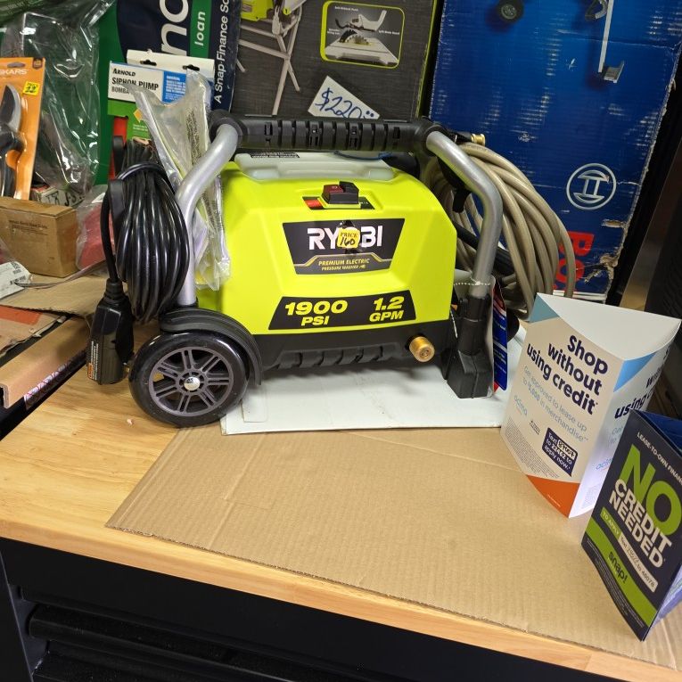 Ryobi 1900psi ELECTRIC pressure Washer, New,Financing Available 