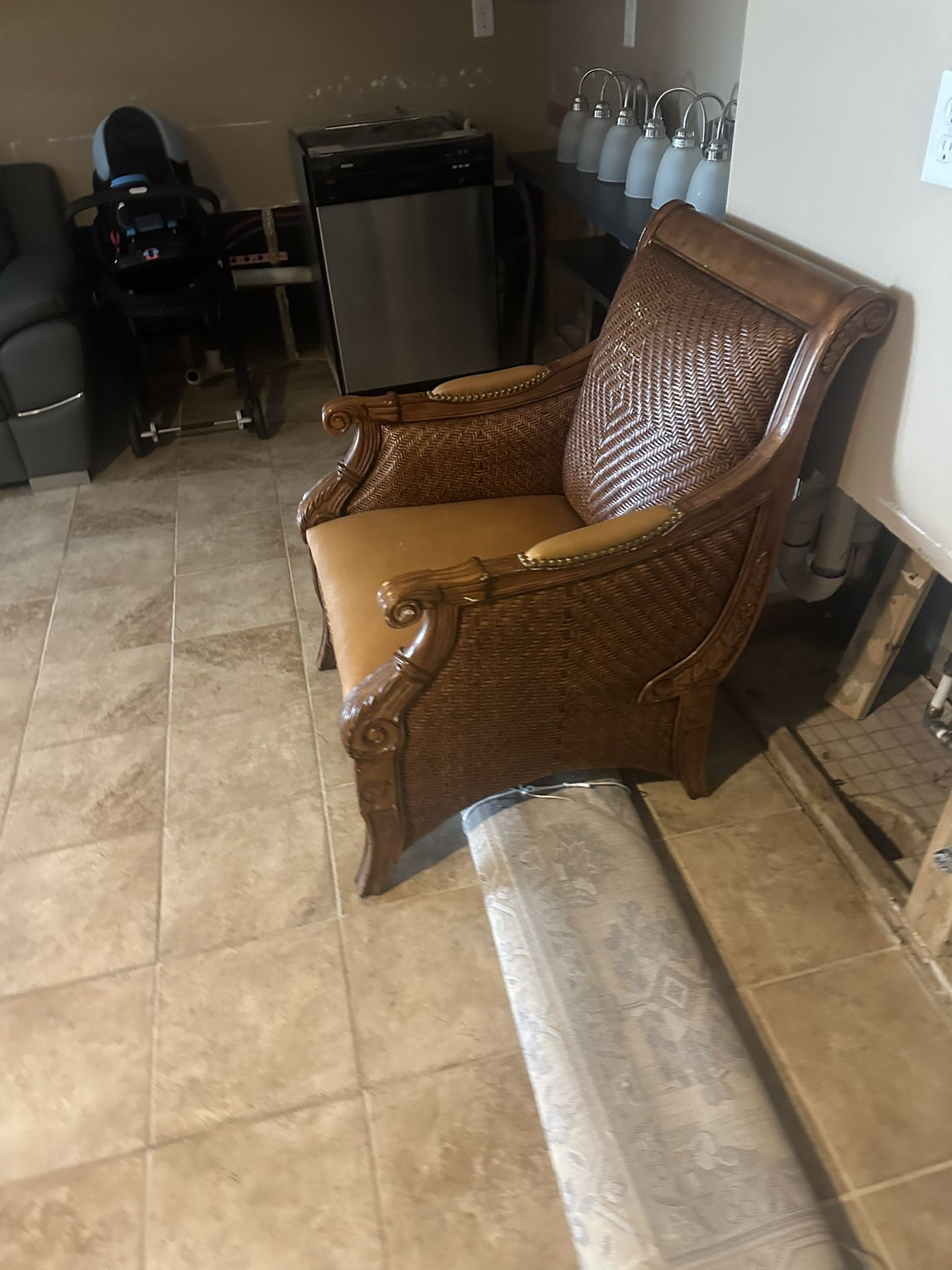 Leather Woven Tommy Bahama Chair