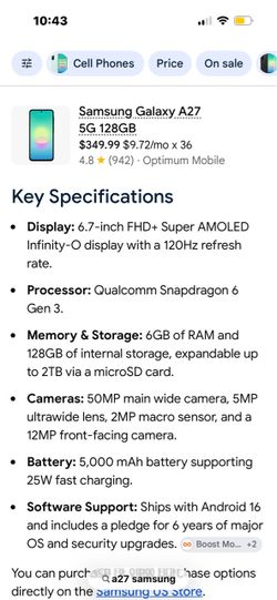 Samsung A27 5G