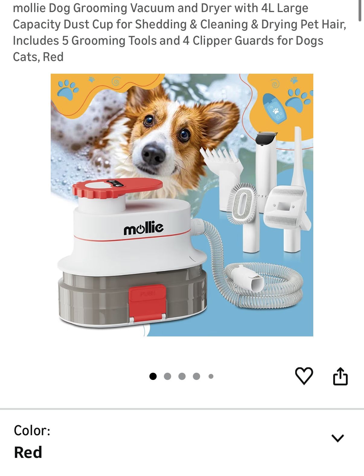 Mollie Dog Grooming Vacum
