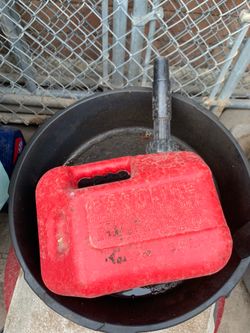 Gas Canister Can gasoline red and black