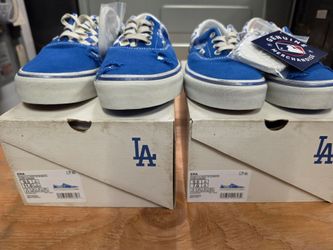 Vans x Dodgers Blue Checkerboard Low-Top Sneakers size 9.5 low 7 low and 10 high  NO TRADES