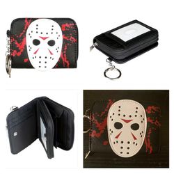 Friday The 13th JASON Zipper & Snap Wallet w/ Keychain