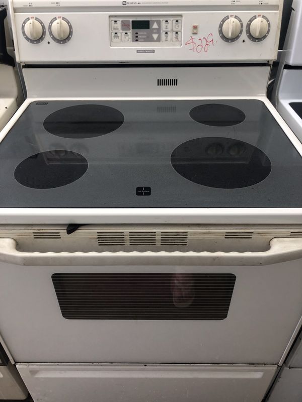 *Price Reduced* Maytag Bisque Glass Top Electric Stove Range