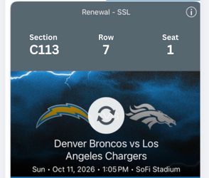 Los Angeles Chargers vs Denver Broncos