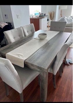 Wood dining table
