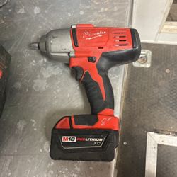 Milwaukee 1/2 18volt Cordless Impact With Two Batteries And Charger