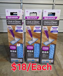 Rejuvenate Click N Clean Multi - Surface Spray Mop ( Brand New )