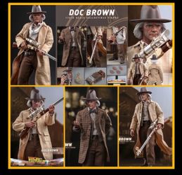 1/6 Hot Toys Doc Brown Western BTTF3 MMS617 Back To The Future 3