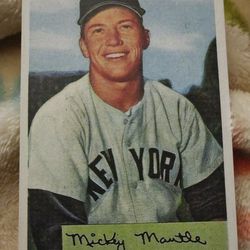 Mickey mantel rookie card