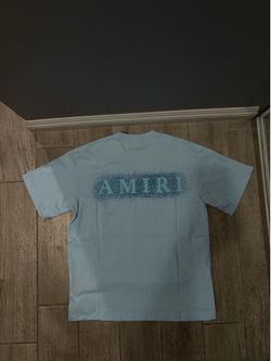 Blue amiri Tshirt with rhinestones