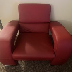 Red leather Couches