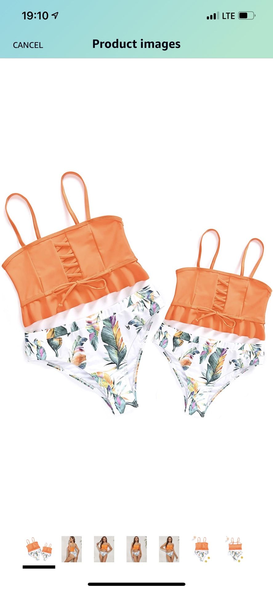 Family Swimsuits Matching Set Women and Girls Sports High Waisted Bikini Set Ruffled Two Piece Athletic Bathing Suits