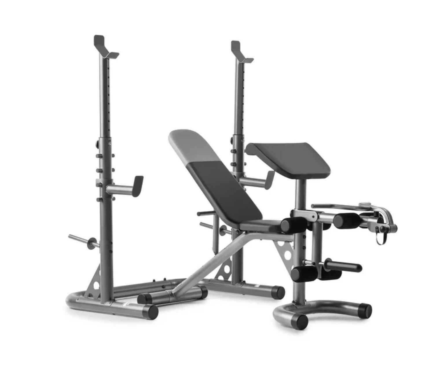 Weider XRS 20 Adjustable Bench with Olympic Squat Rack and Preacher Pad, 610 lb. Weight Limit