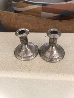 Vintage sterling amc 635 candle holders