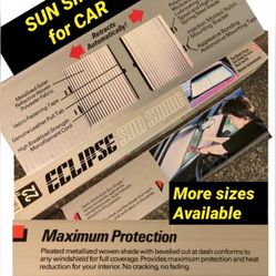 Car Sun Shades By Eclipse - 19” OR  20” - Accordion Style NEW