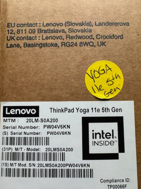 Lenovo Thinkpad Yoga Laptop 