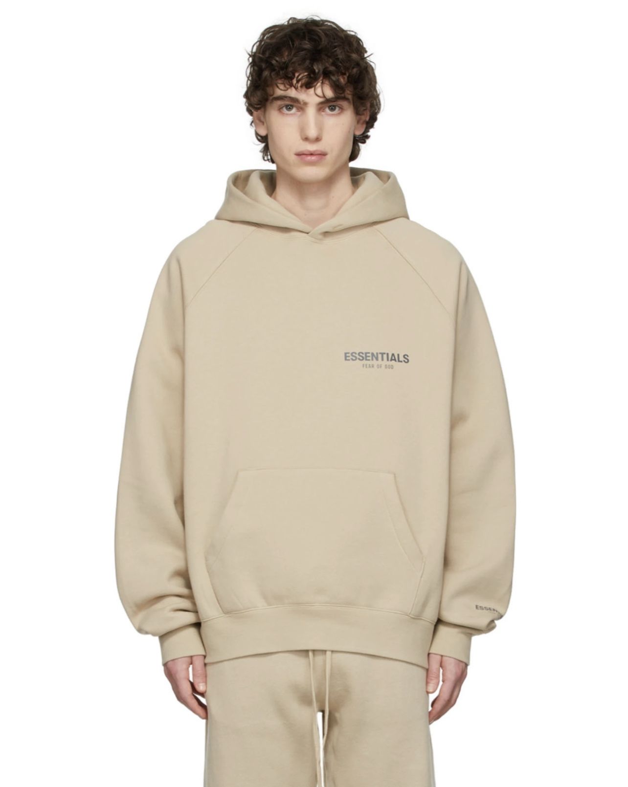 Fear Of God Essentials Pull-Over Hoodie Cream/Buttercream | Size S 