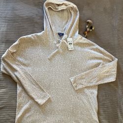 Splendid Brand Leopard Hoodie