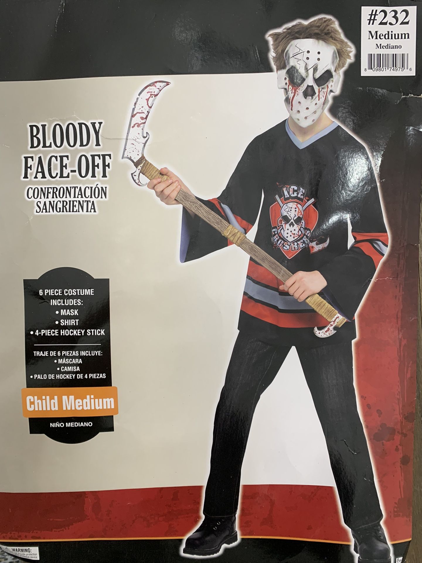 Bloody Hockey Player Halloween costume